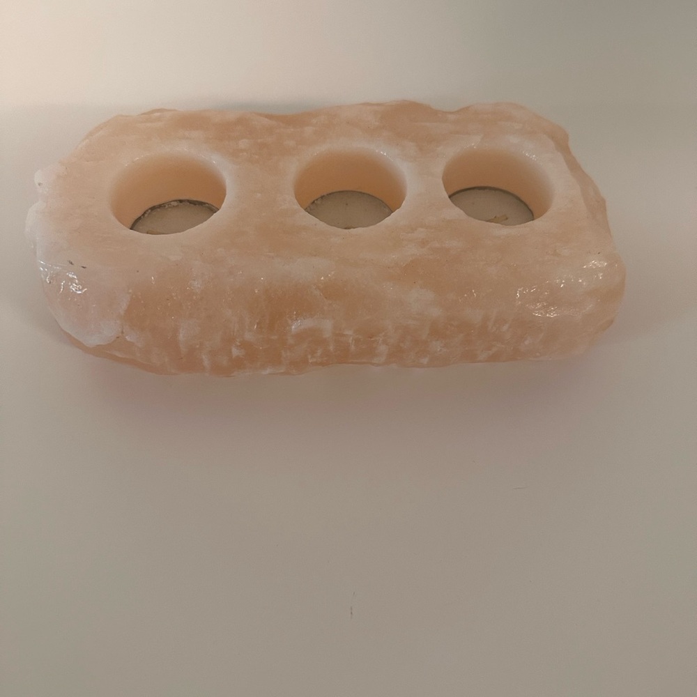 Natural Pink Himalayan Salt Tea Light Holder